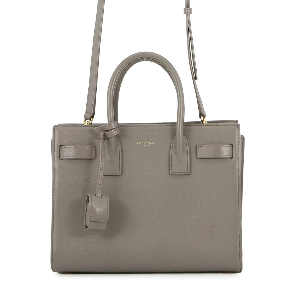 Saint Laurent Paris Baby Sac de Jour Handbag Gray Bag